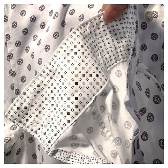 Ted Baker men's size 4 button‎ down shirt with flip cuff - Picture 3 of 5